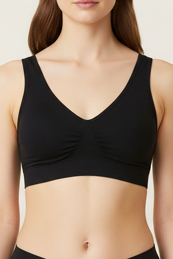 72147 6 Piece Breathable Microfiber Bra with Padding Seamless Bra