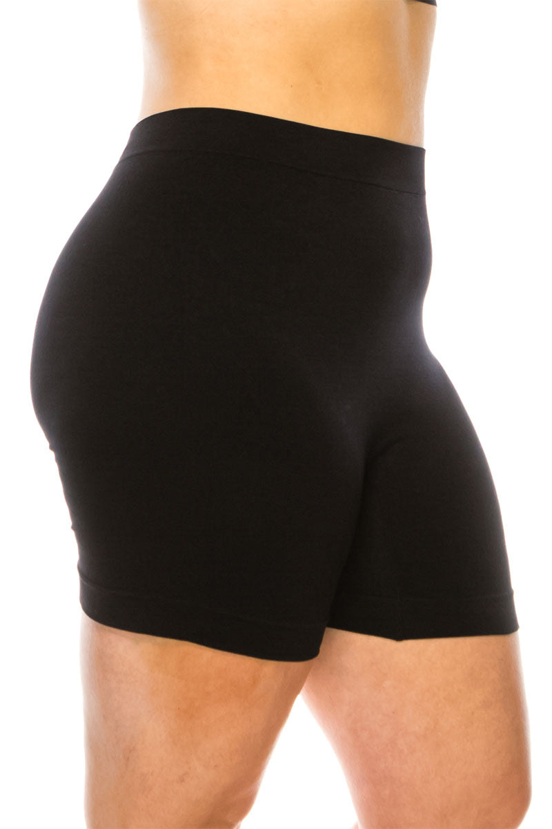 72182 6 Piece Solid Free Size Plus Shorts