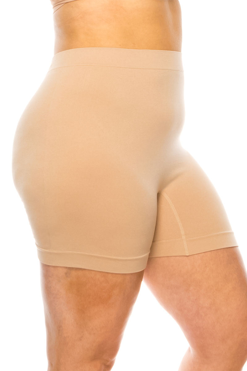 72182 6 Piece Solid Free Size Plus Shorts