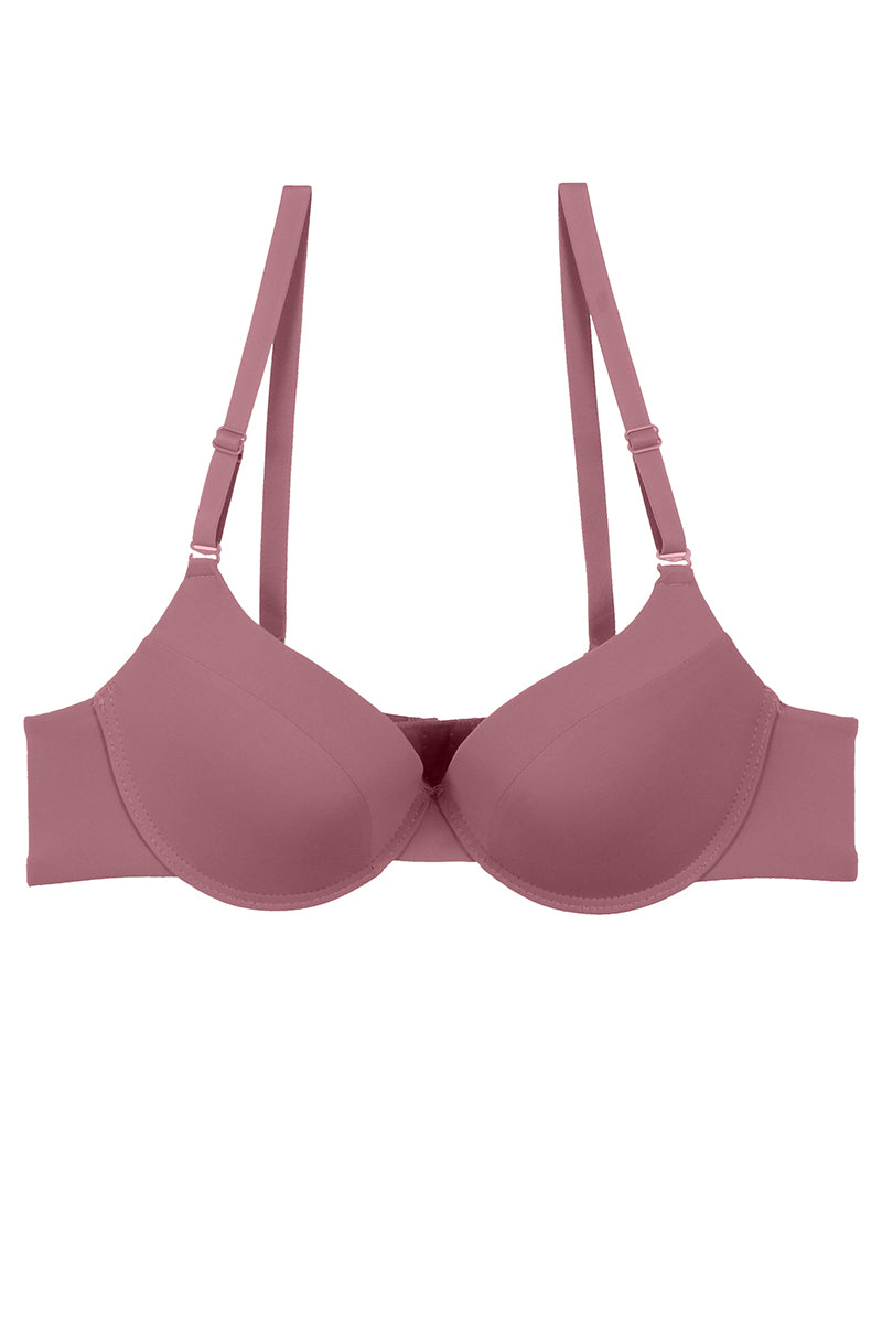 78191 12-Pack Push-Up & Removable Straps Solid Plunge Bra with Underwire B C Cup
