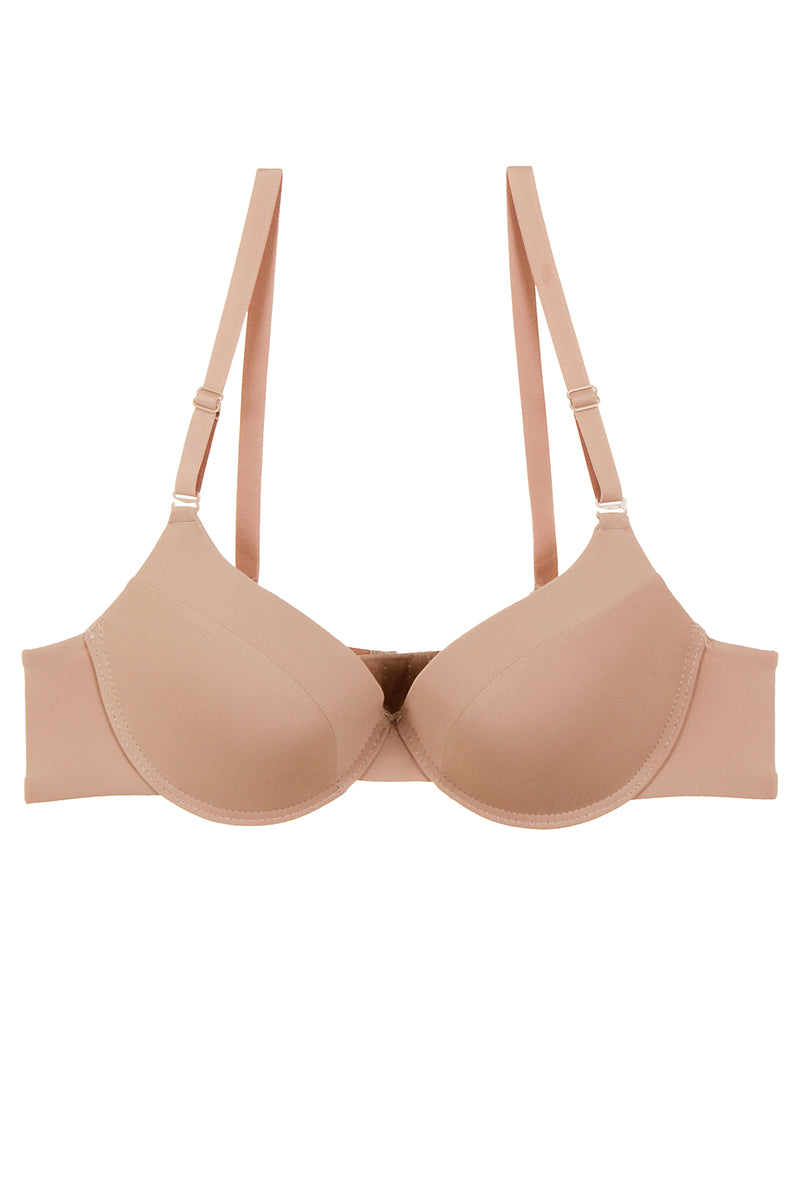 78191 12-Pack Push-Up & Removable Straps Solid Plunge Bra with Underwire B C Cup