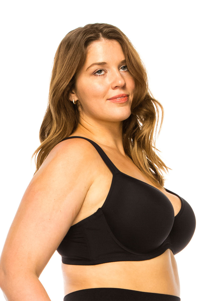 78282 12 Piece Soft Support, Adjustable Straps Full Coverage Thick Strap Bra D-DD Cup