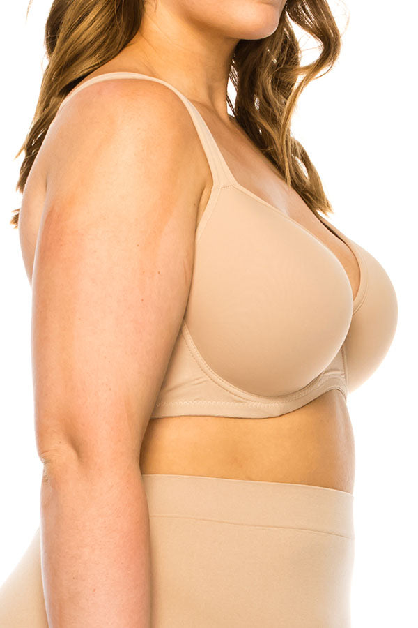 78282 12 Piece Soft Support, Adjustable Straps Full Coverage Thick Strap Bra D-DD Cup