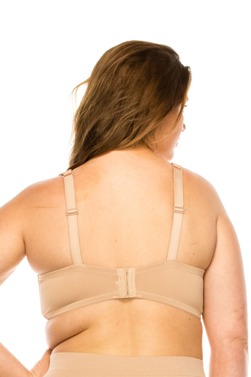 78282 12 Piece Soft Support, Adjustable Straps Full Coverage Thick Strap Bra D-DD Cup