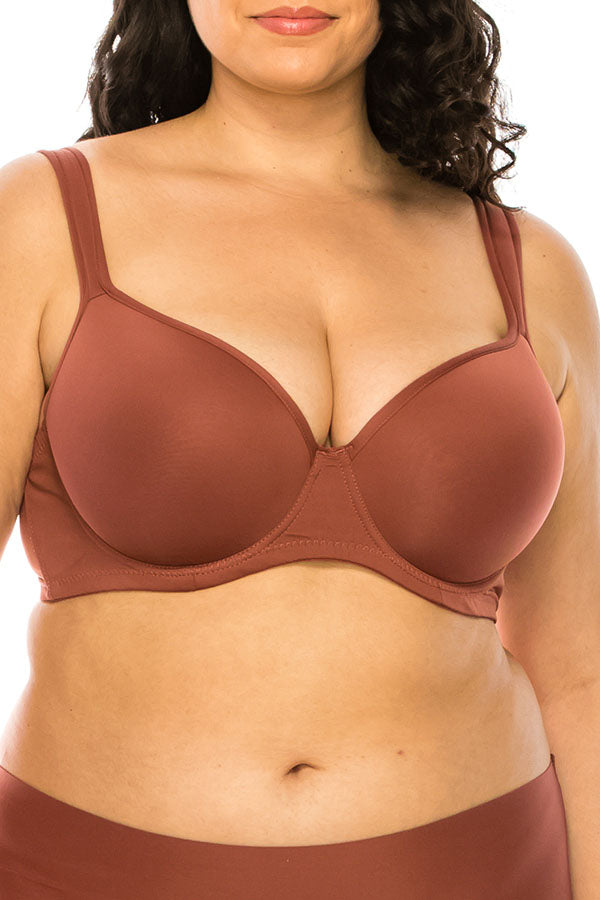 78300 6 Piece Underwire, Adjustable Straps Coverage Very Light Padding Bra D/DD Cup C01