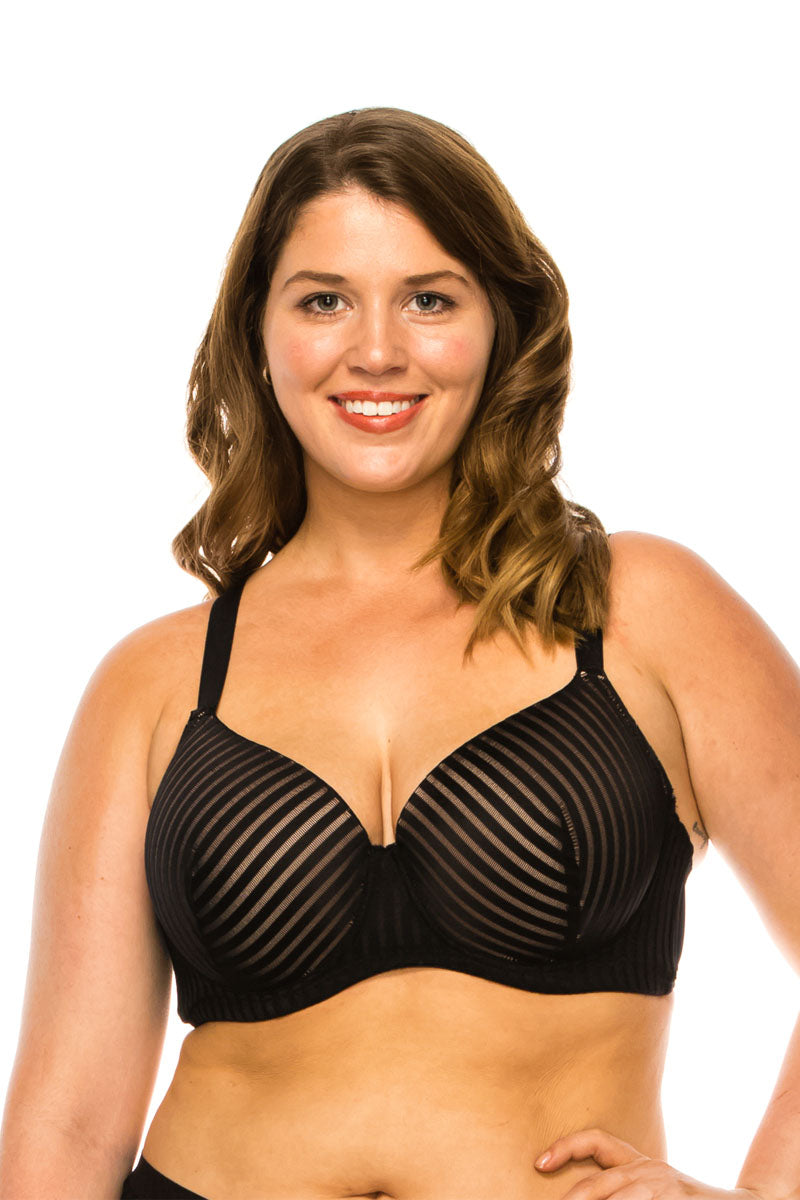 78313 Stripe Lace Bra D-DD Cup
