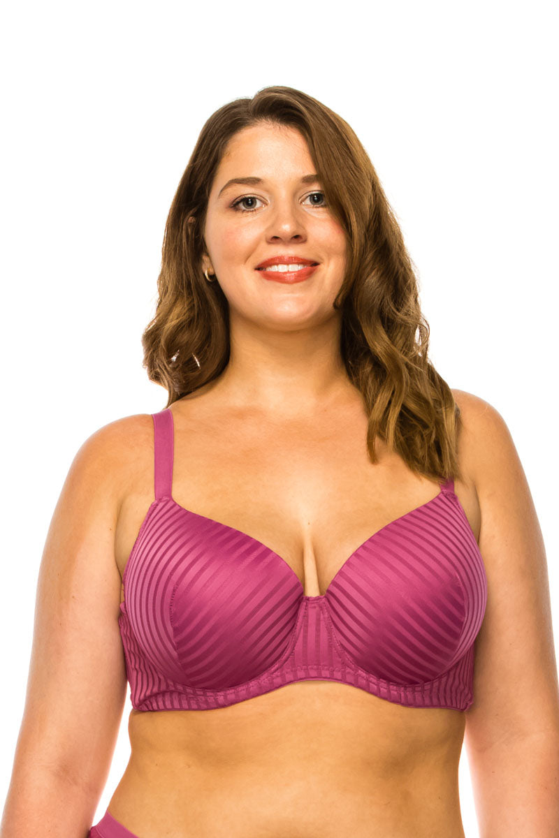 78313 Stripe Lace Bra D-DD Cup