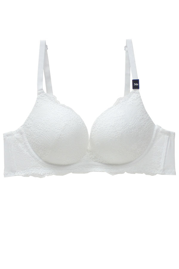 78319 12 Pieces Floral Lace Design, Adjustable Straps, Comfortable Fit Wire-Free B C Cup Bra