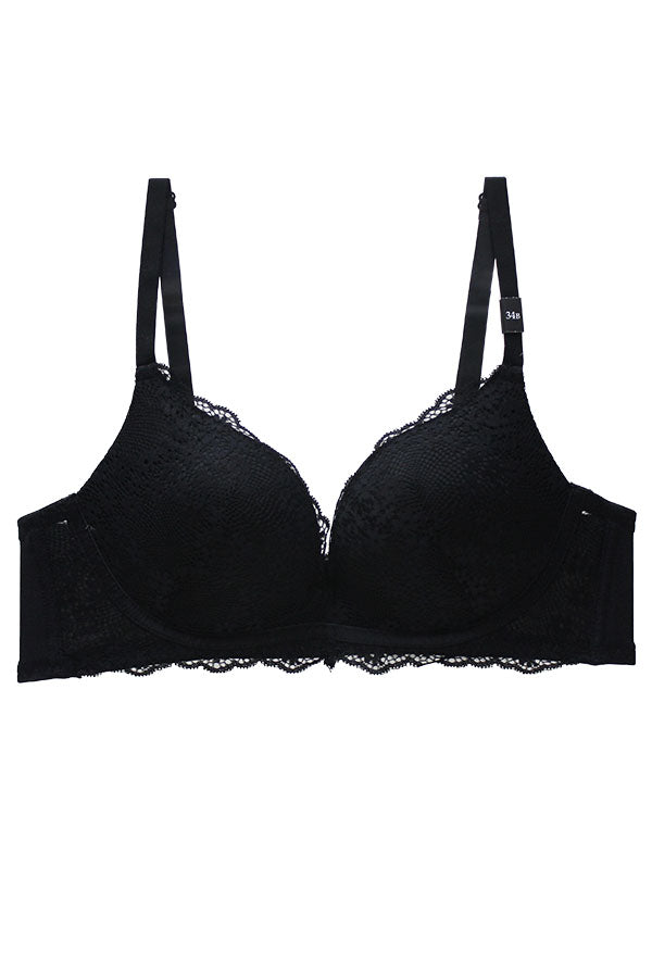 78319 12 Pieces Floral Lace Design, Adjustable Straps, Comfortable Fit Wire-Free B C Cup Bra