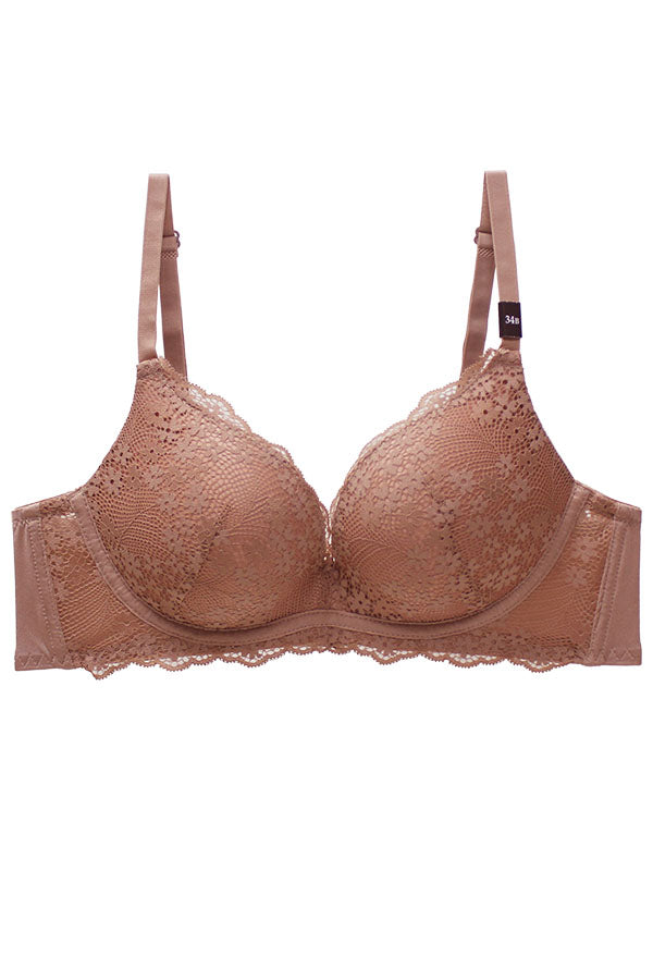 78319 12 Pieces Floral Lace Design, Adjustable Straps, Comfortable Fit Wire-Free B C Cup Bra