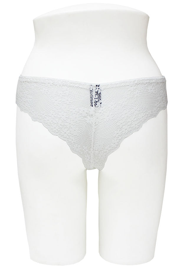 78319M 12 Pieces Elegant Floral Lace Design, Comfortable Elastic Band Floral Lace Thong