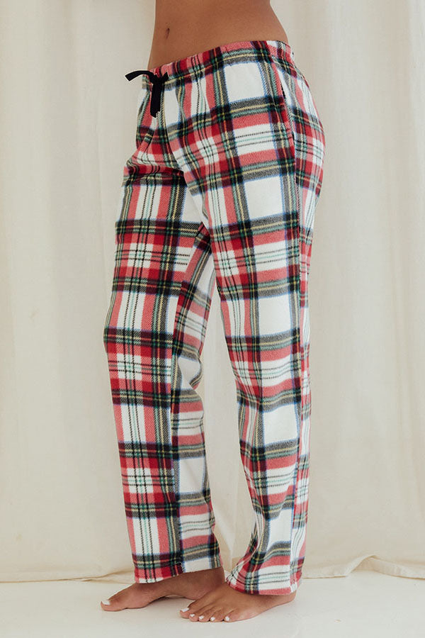 Lady Plaid Fleece Pants