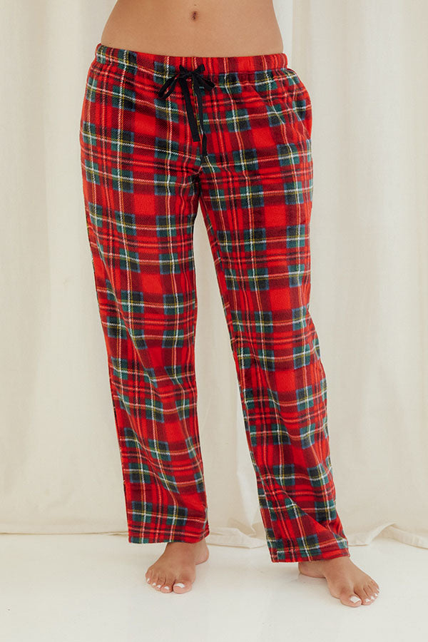 Lady Plaid Fleece Pants