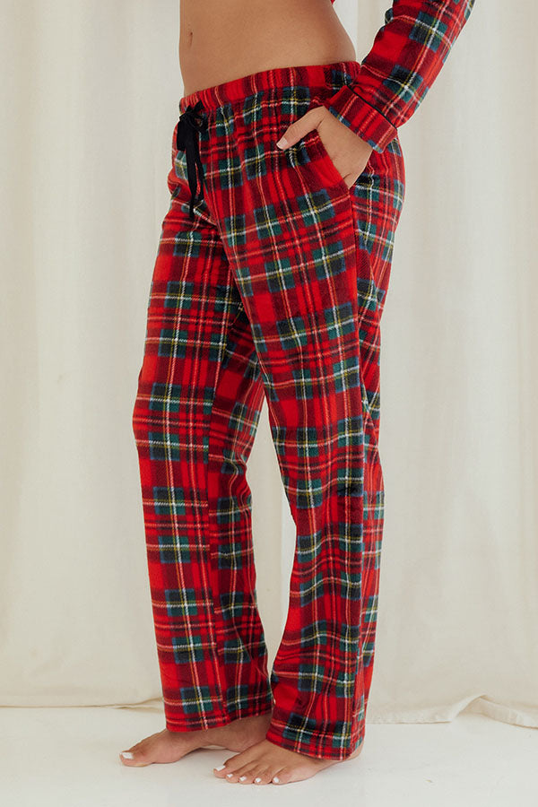Lady Plaid Fleece Pants