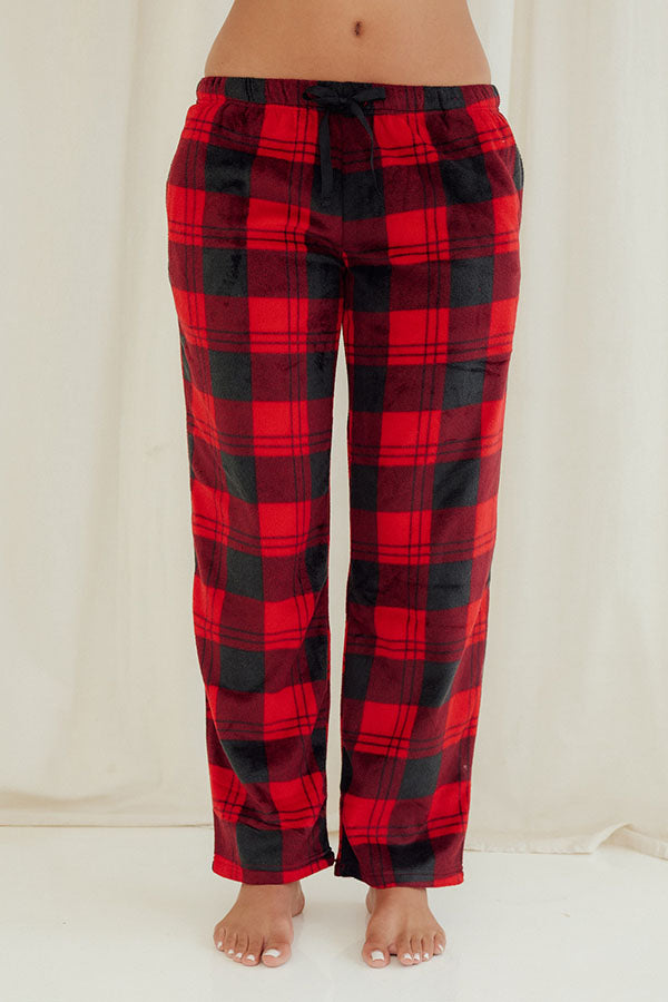 Lady Plaid Fleece Pants