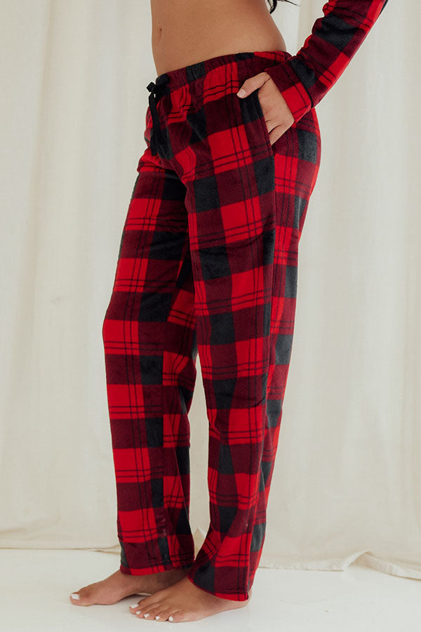 Lady Plaid Fleece Pants