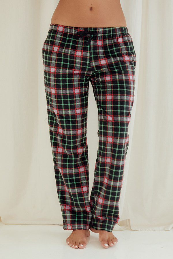 Lady Plaid Fleece Pants