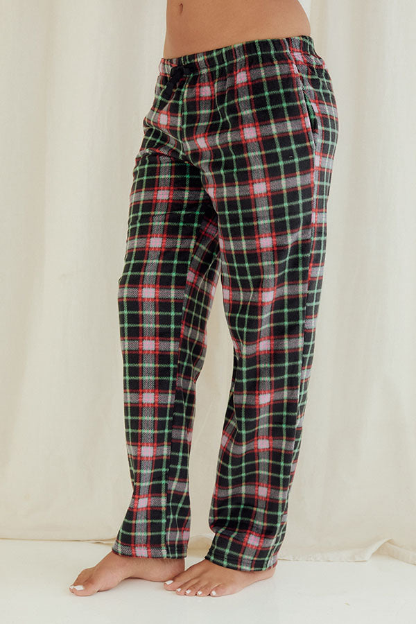 Lady Plaid Fleece Pants