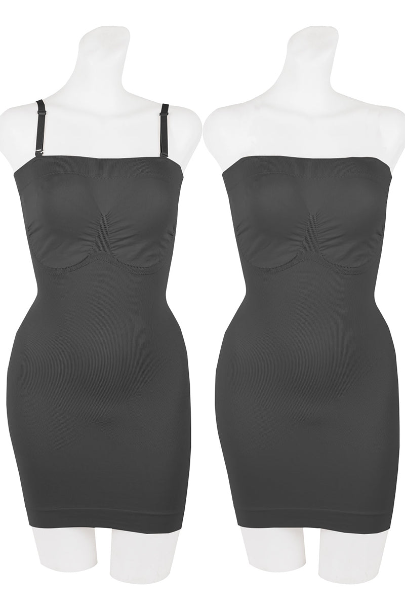 82081 6 Piece No-Roll Waistband, Removable Pads Firm Tummy Control Shapewear