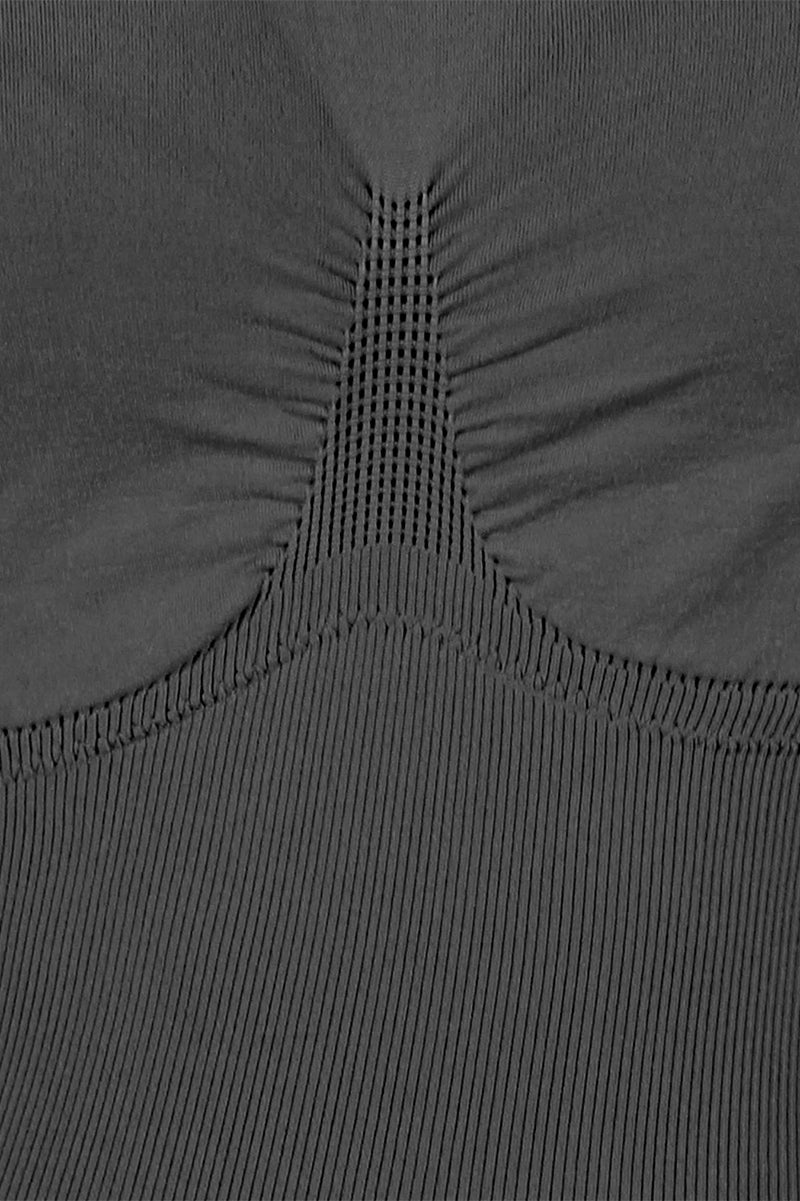 82081 6 Piece No-Roll Waistband, Removable Pads Firm Tummy Control Shapewear