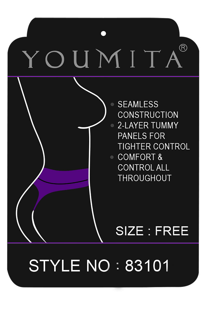 83101 6 Piece Firm Waist Control, Invisible Fit Comfortable Microfiber Seamless Thong