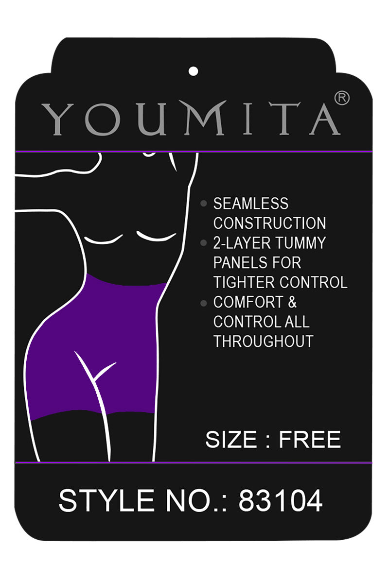 83104 6-Pack, One Size 2-Layer Tummy Control Seamless Shaping Panty