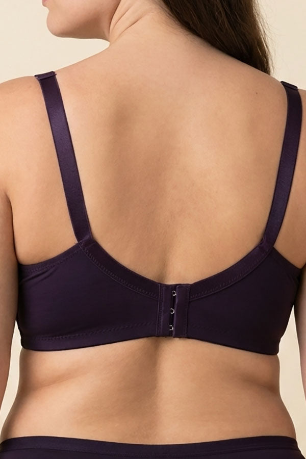 89124 6 Piece No Underwire, Adjustable Straps Solid/Lace Full Coverage Bra – B, C, D Cup C03