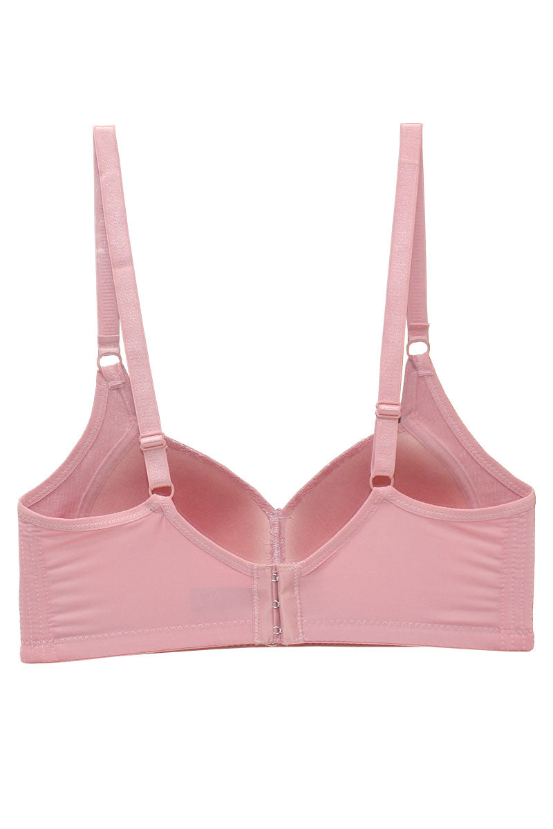 89124 6 Piece No Underwire, Adjustable Straps Solid/Lace Full Coverage Bra – B, C, D Cup