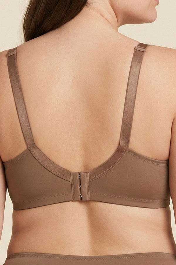 89124 6 Piece No Underwire, Adjustable Straps Solid/Lace Full Coverage Bra – B, C, D Cup C03