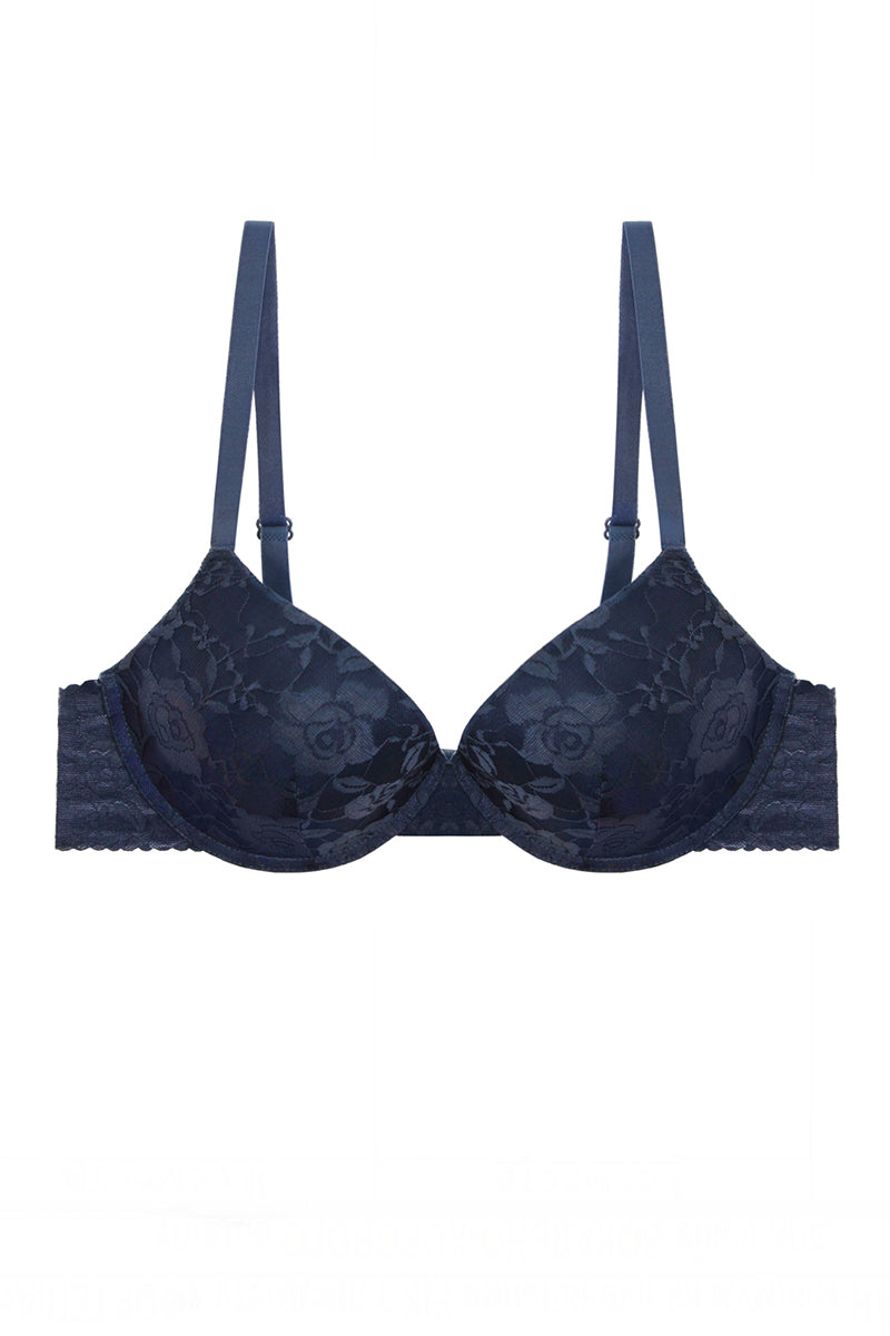 89144 12 Piece Lightly Padded Lace Bra with Underwire – B/C Cup, Adjustable Straps