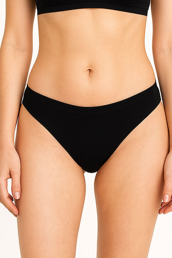 89159 6 Piece Comfortable Invisible Underwear Solid Seamless Laser Cut Panty C02