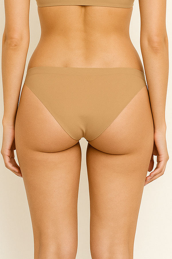 89159 6 Piece Comfortable Invisible Underwear Solid Seamless Laser Cut Panty C02