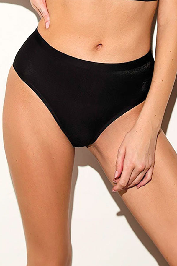 89165 6 Piece Seamless Body Laser Cut Hi Waist Hipster Panty