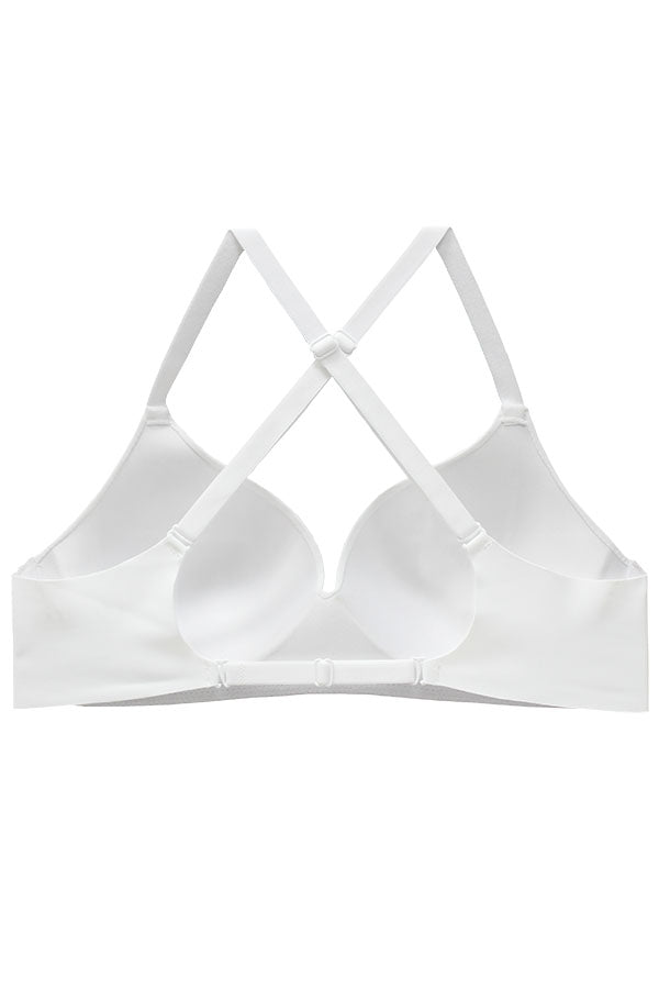 89322 12 Pieces Criss Cross Back, Adjustable Straps, Soft Polyamide Blend Wire Free Bra – B/C Cup
