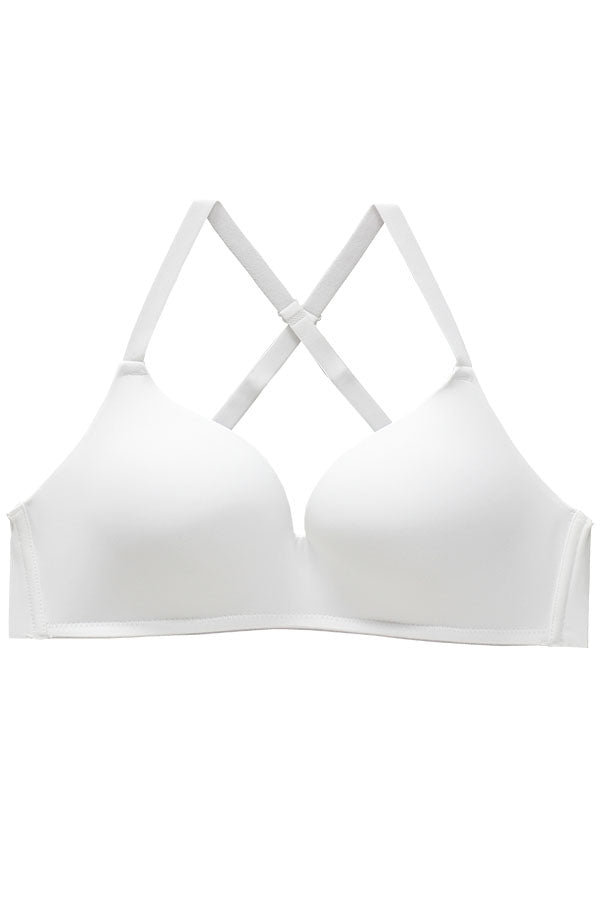 89322 12 Pieces Criss Cross Back, Adjustable Straps, Soft Polyamide Blend Wire Free Bra – B/C Cup
