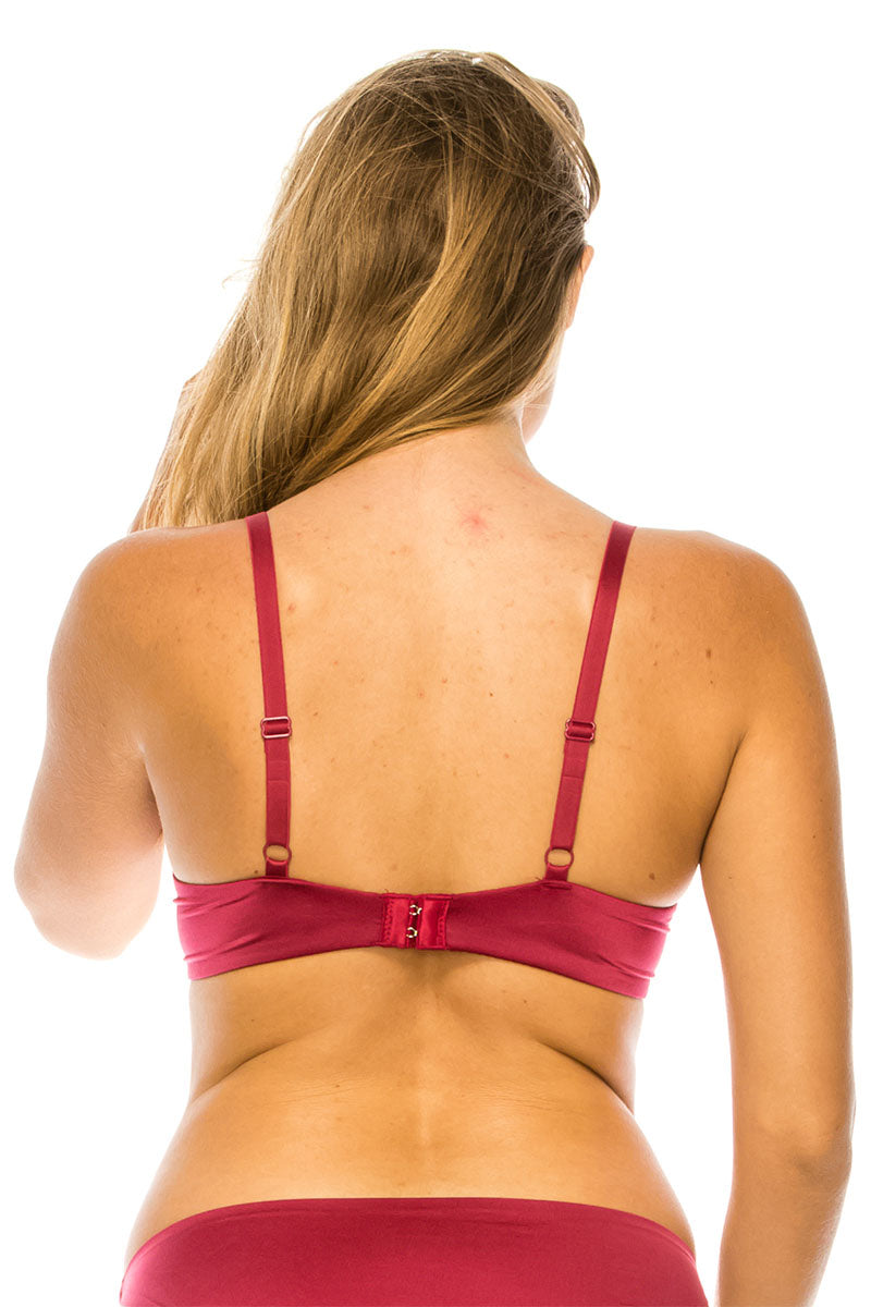 90024 12 Piece Underwire Support, Adjustable Straps, Soft Shiny Material Push up Bra B/C Cup