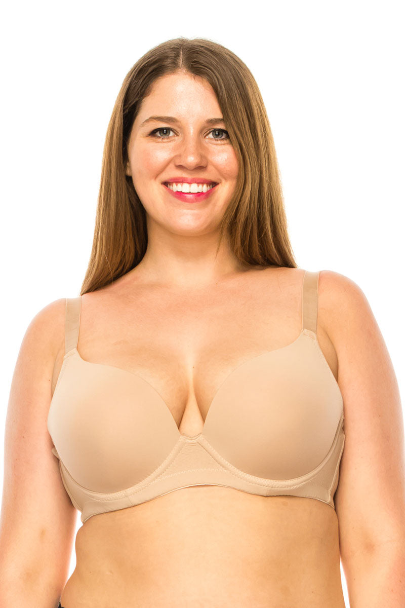 90030 6 Piece Solid Coverage Push-Up Bra D-DD Cup C04