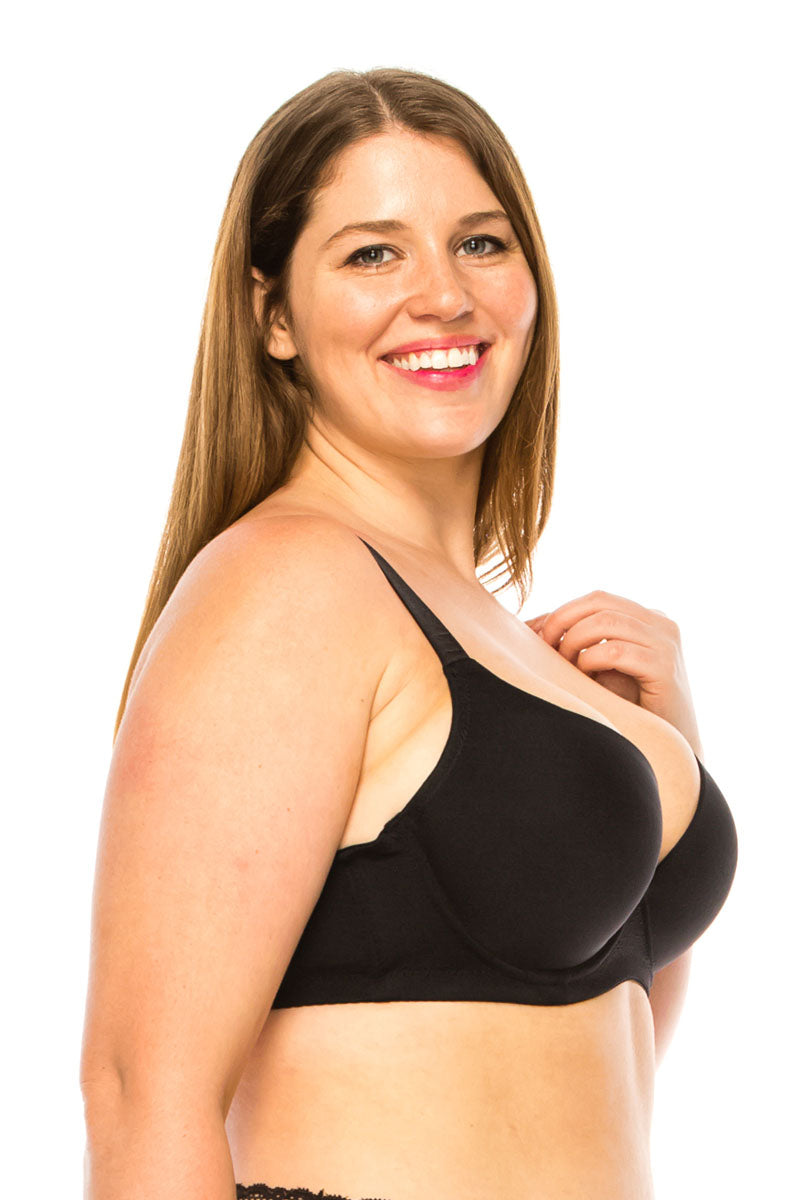 90030 6 Piece Solid Coverage Push-Up Bra D-DD Cup C04