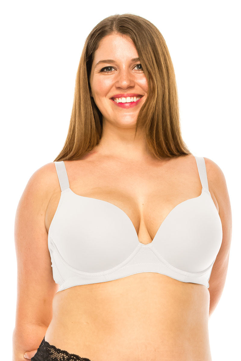 90030 6 Piece Solid Coverage Push-Up Bra D-DD Cup C04