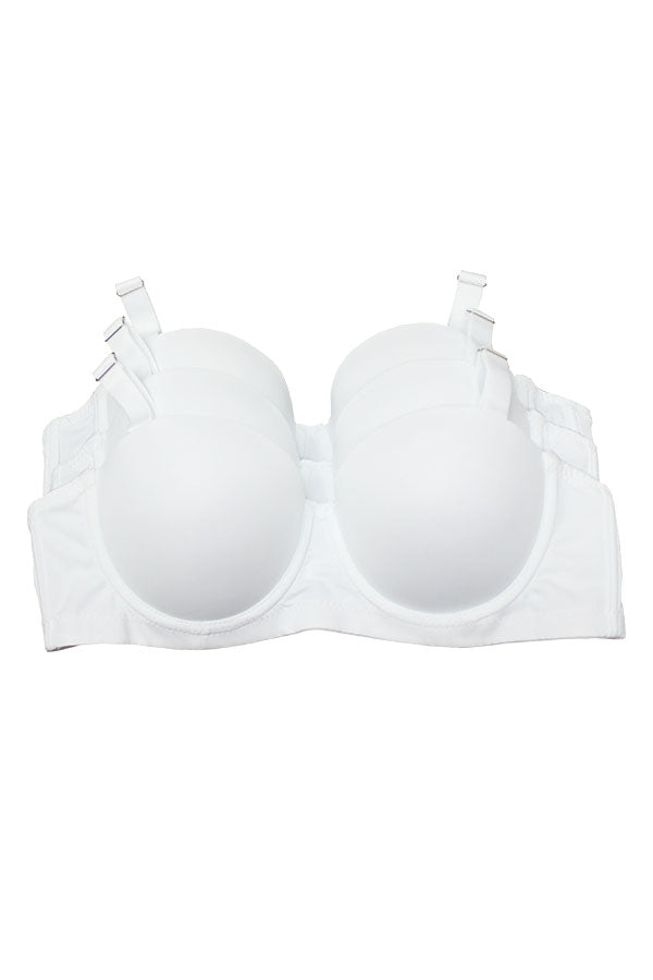 90039 3 Piece Underwire & Adjustable Straps Demi Light Pad Bra – D/DD/DDD Cup