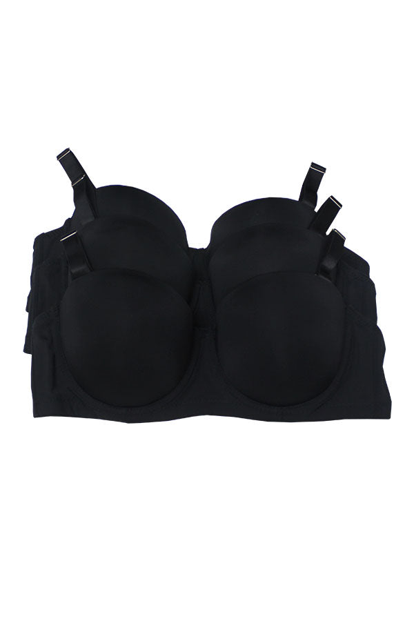 90039 3 Piece Underwire & Adjustable Straps Demi Light Pad Bra – D/DD/DDD Cup
