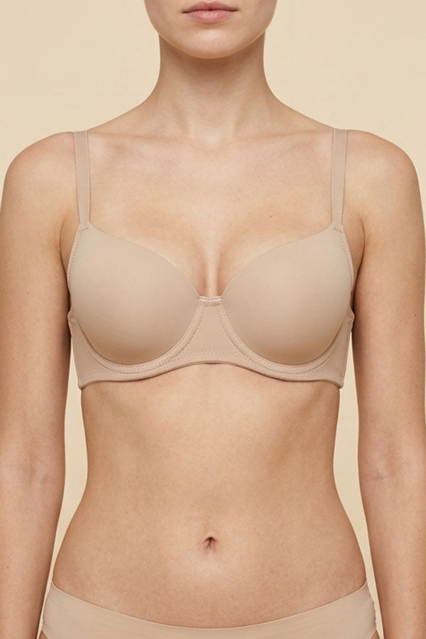 90040 6 Piece Lightly Padded Full Support Bra for Women Extra Coverage Underwire Bra A/B/C Cup C01