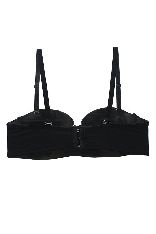 90041 3 Piece Underwire, Adjustable Straps, and Three Hooks Closure Demi Bra BC Cup