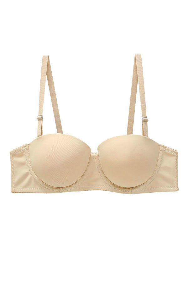 90041 3 Piece Underwire, Adjustable Straps, and Three Hooks Closure Demi Bra BC Cup