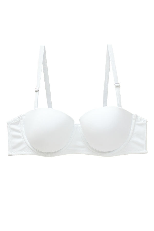 90041 3 Piece Underwire, Adjustable Straps, and Three Hooks Closure Demi Bra BC Cup