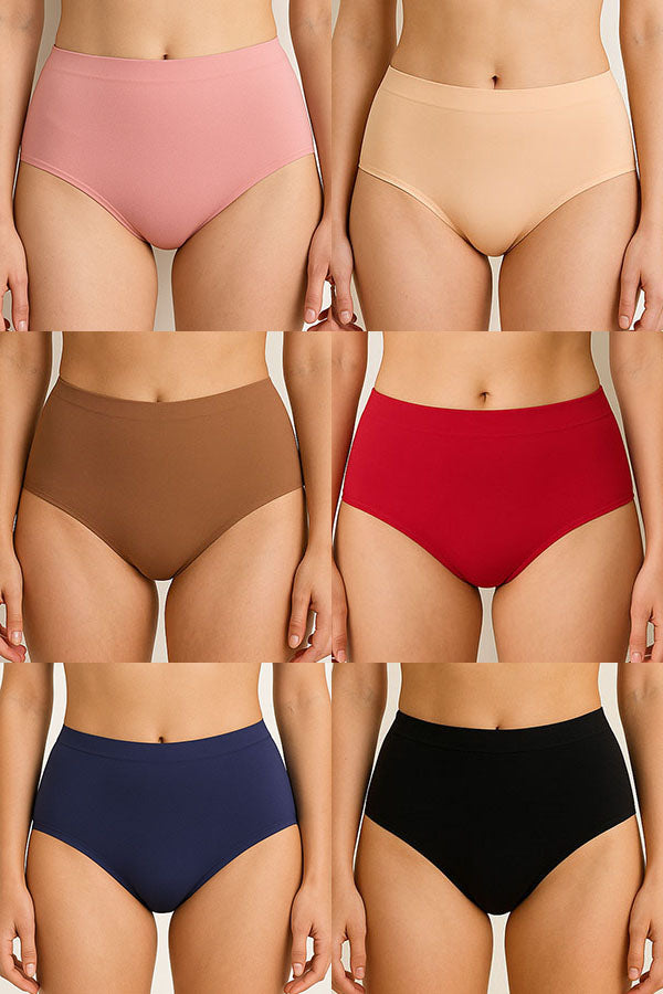 90078 Laser Cut Seamless Panty – 6 Color Pack C01