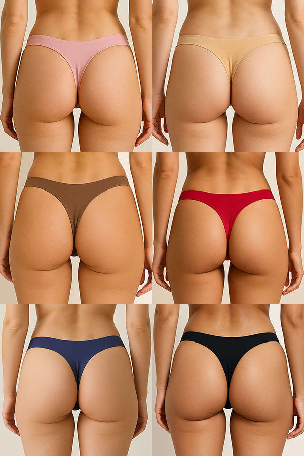 90078 Laser Cut Seamless Thong – 6 Color Pack C01