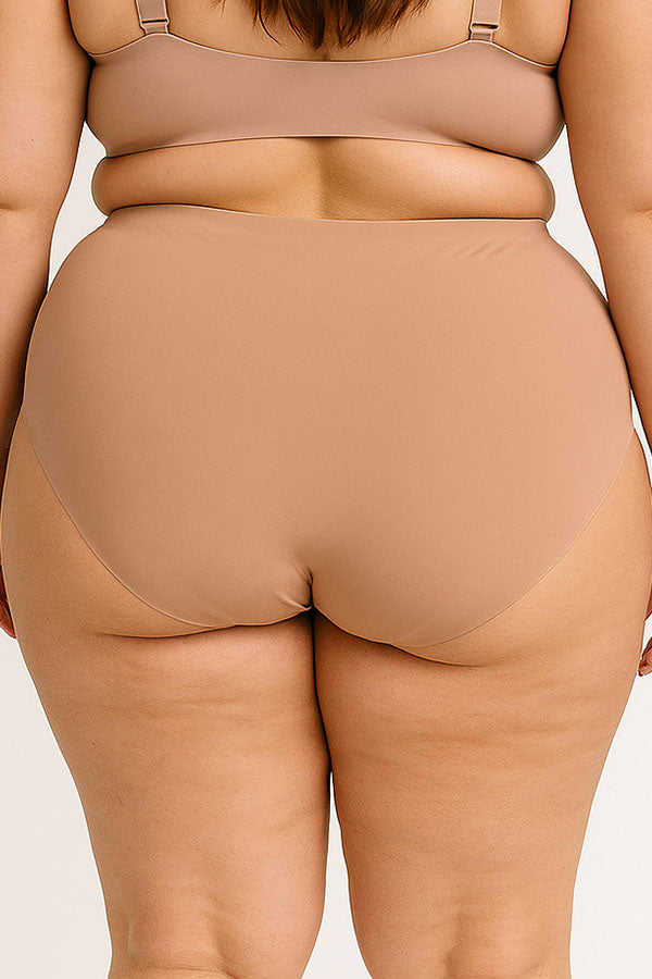 90079 Laser Cut Seamless Panty -Plus Size – 6 Color Pack C01