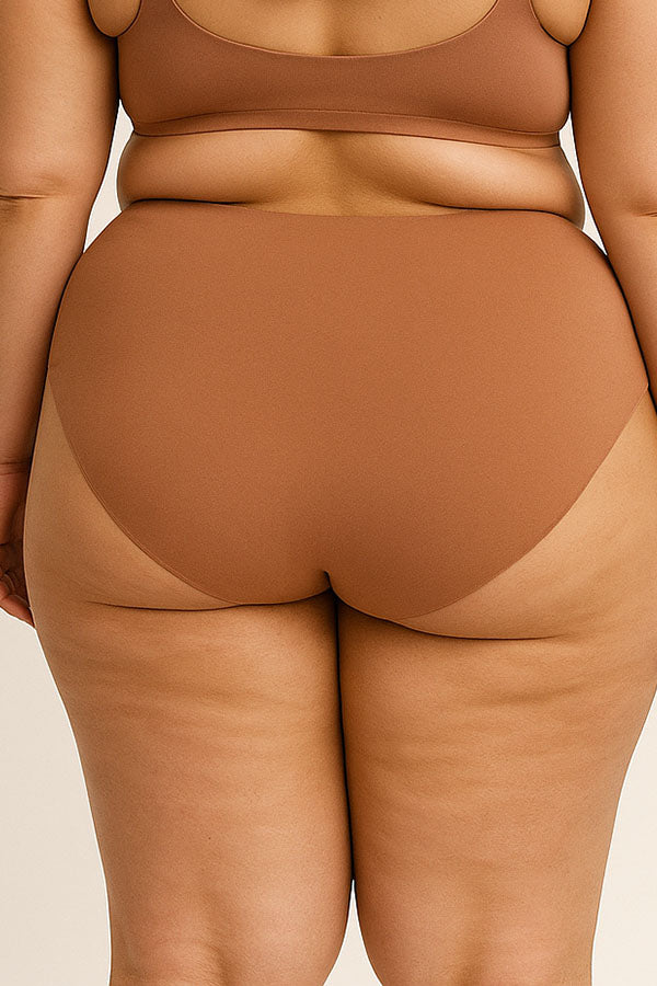 90079 Laser Cut Seamless Panty -Plus Size – 6 Color Pack C01