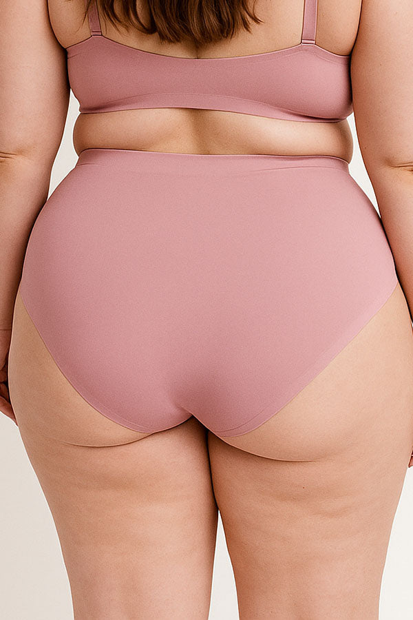 90079 Laser Cut Seamless Panty -Plus Size – 6 Color Pack C01